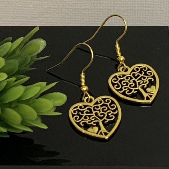 Tree of Life Earring, Celtic Earring, Heart Earring, Valentine Earring, Gift - Picture 1 of 5